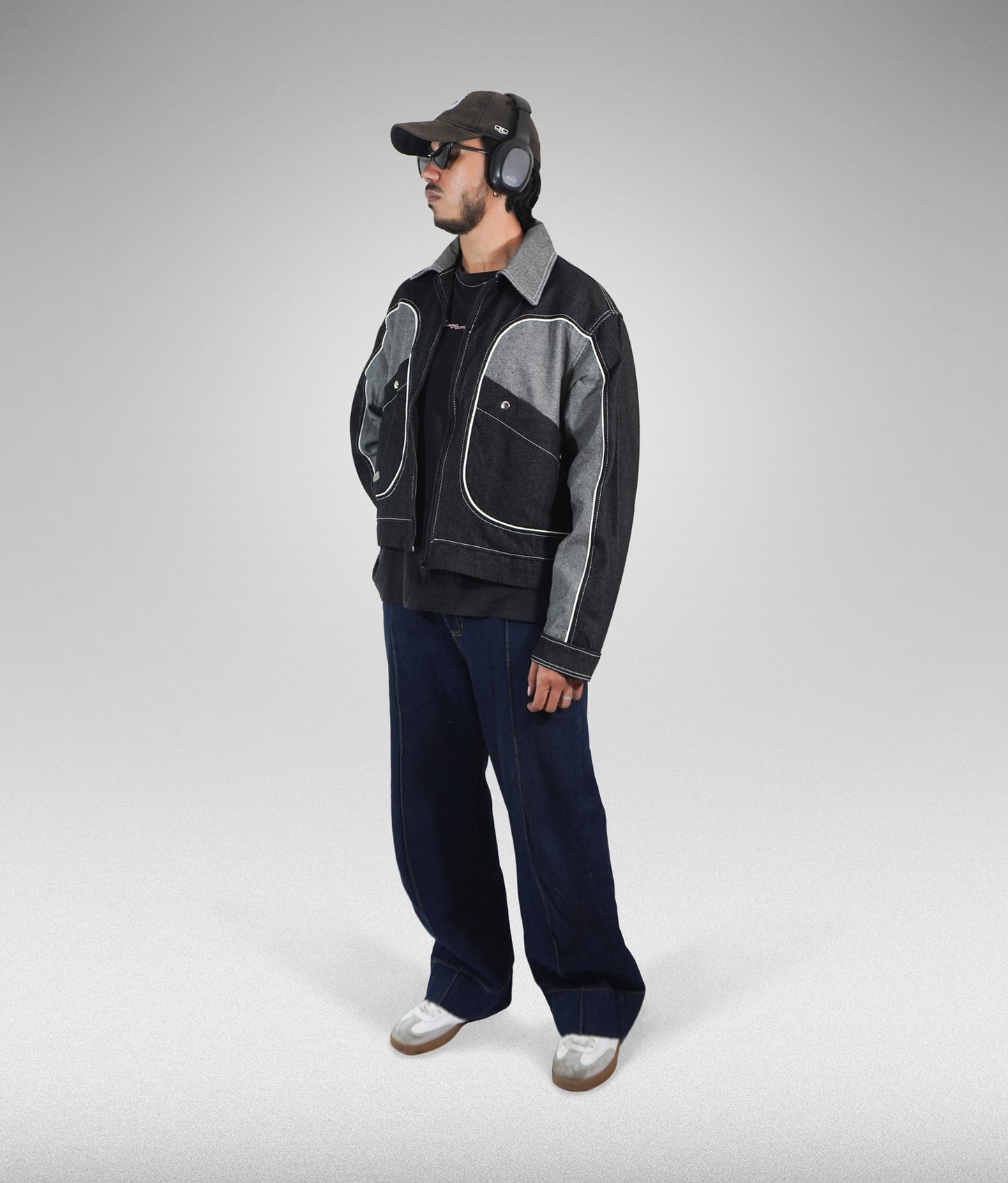 Denim biker neo retro - Negra