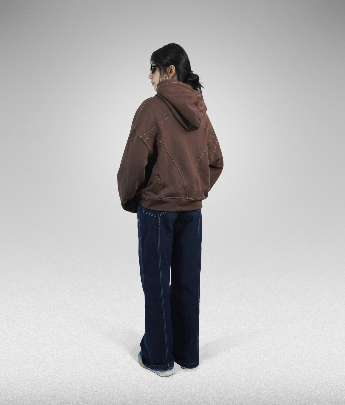 Star hoodie boxy fit - Cafe