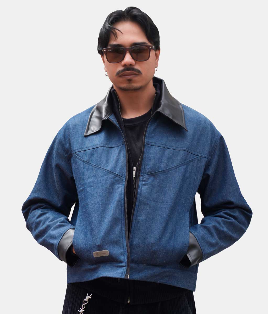 Denim workwear jacket - azul crudo