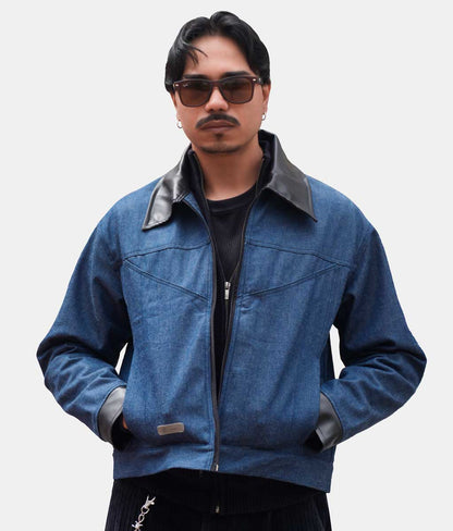 Denim workwear jacket - azul crudo