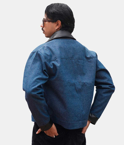 Denim workwear jacket - azul crudo