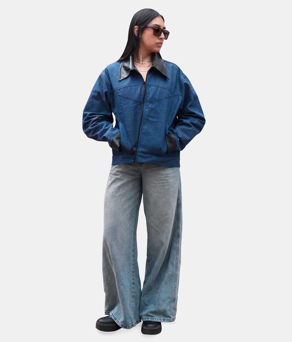 Denim workwear jacket - azul crudo
