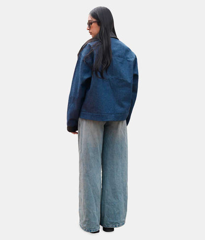 Denim workwear jacket - azul crudo