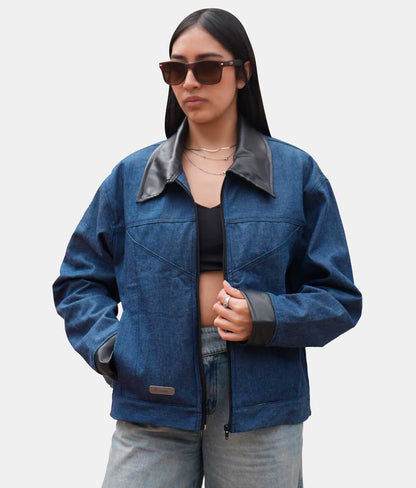 Denim workwear jacket - azul crudo