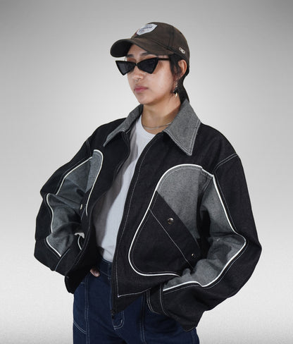 Denim biker neo retro - Negra