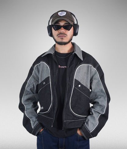 Denim biker neo retro - Negra