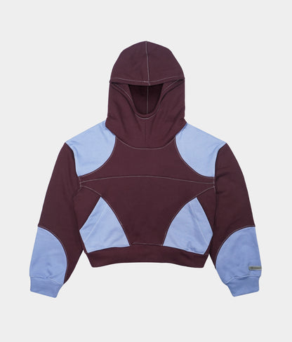 Star hoodie boxy fit - Vinotinto + Azul