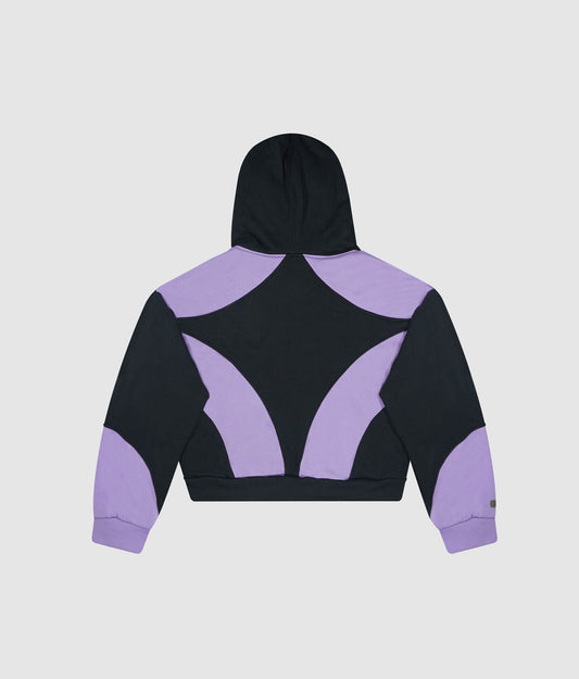 Star hoodie boxy fit - Negro+morado