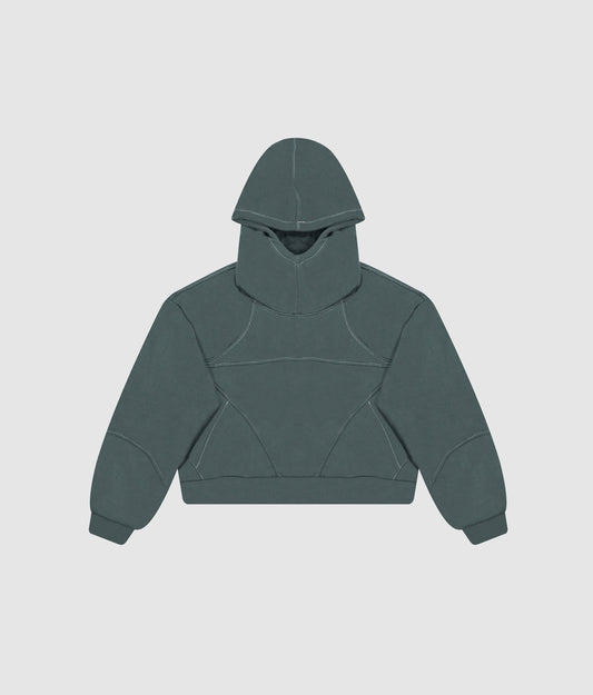 Star hoodie boxy fit - Verde oscuro