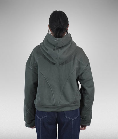 Star hoodie boxy fit - Verde oscuro