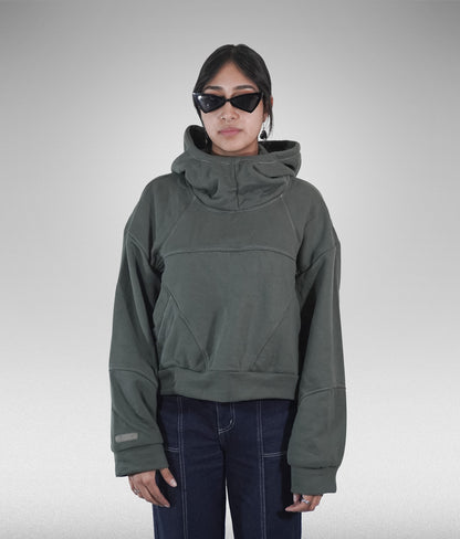 Star hoodie boxy fit - Verde oscuro