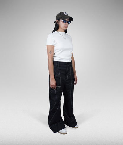 Southue denim flare pants - Negro