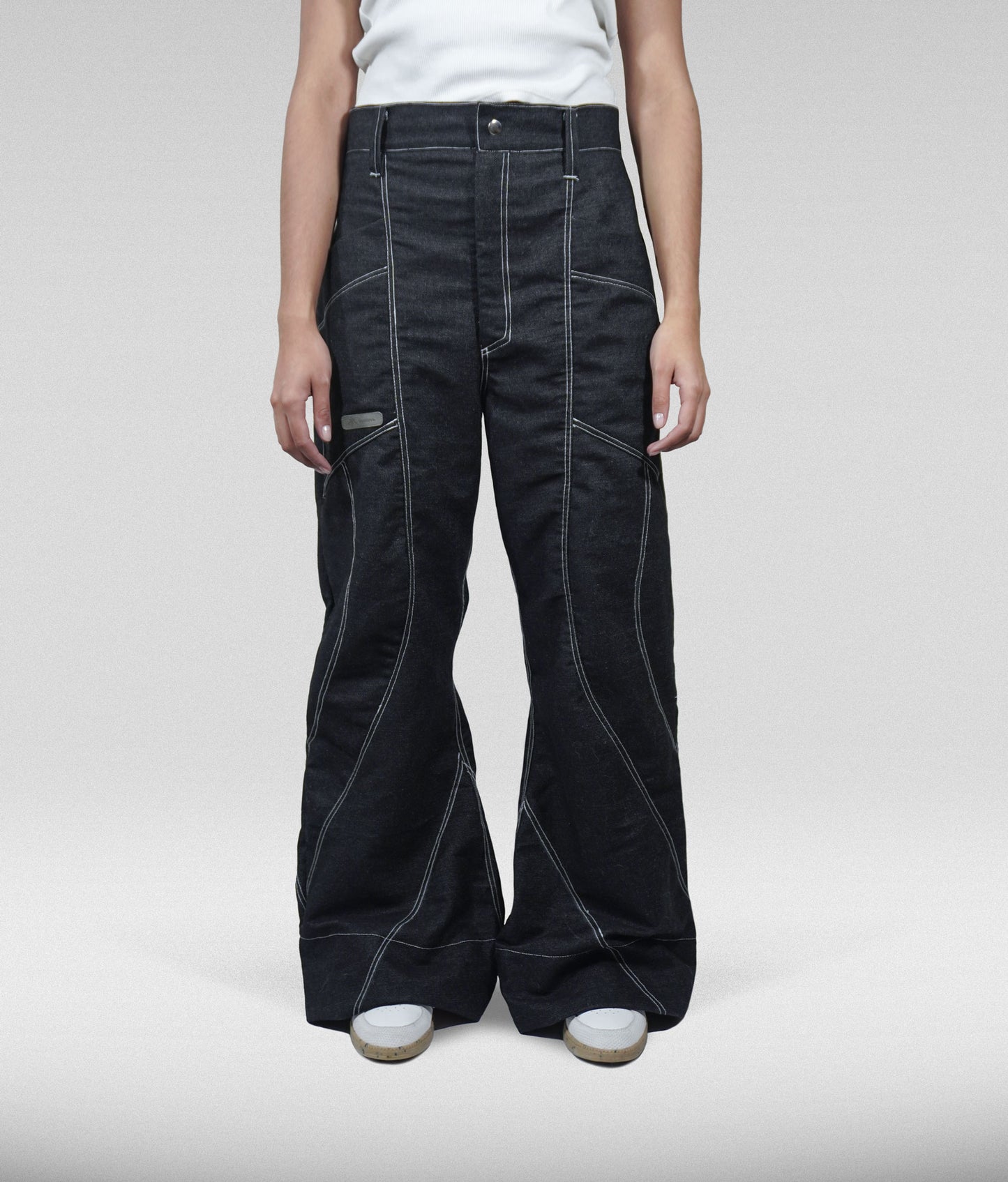 Southue denim flare pants - Negro
