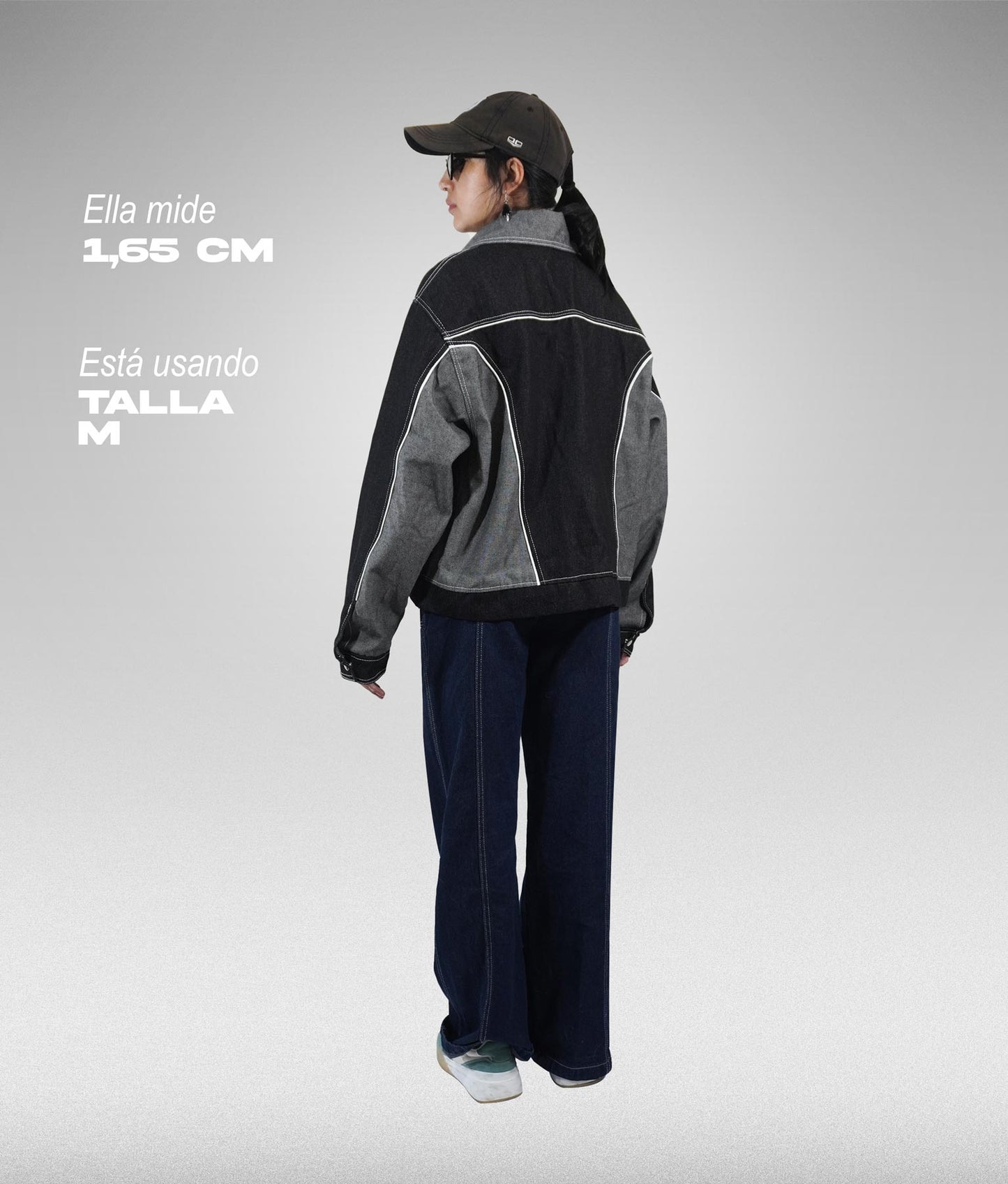 Denim biker neo retro - Negra