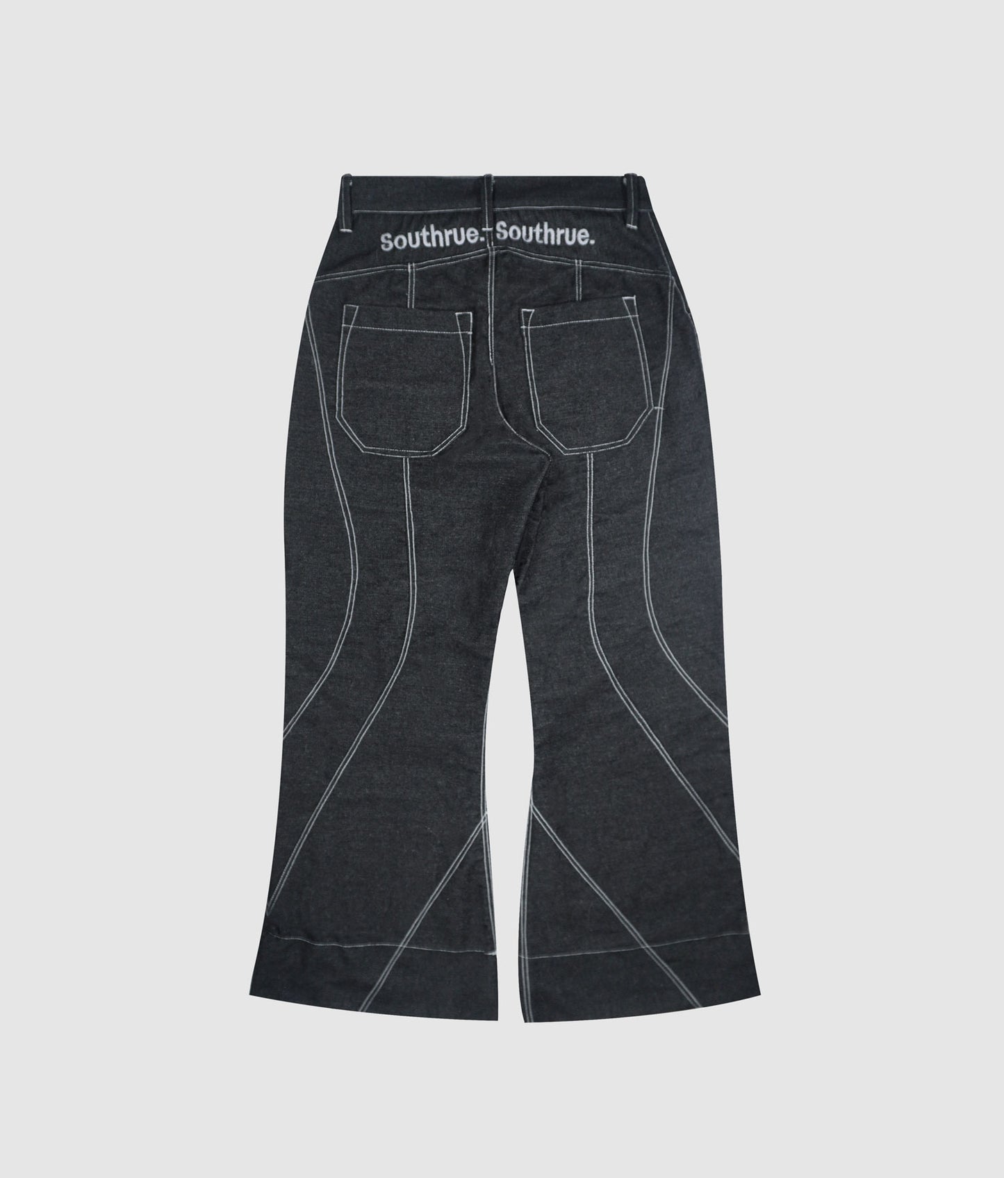 Southue denim flare pants - Negro