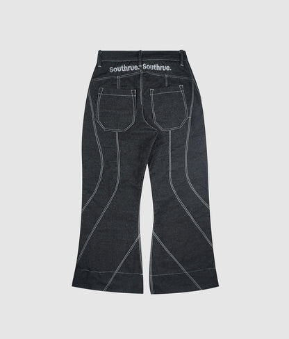 Southue denim flare pants - Negro