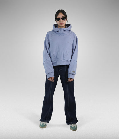 Star hoodie boxy fit - Azul claro