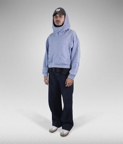 Star hoodie boxy fit - Azul claro