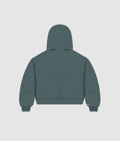 Star hoodie boxy fit - Verde oscuro