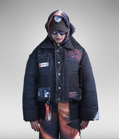 Diamond soul puffer jacket - Negra