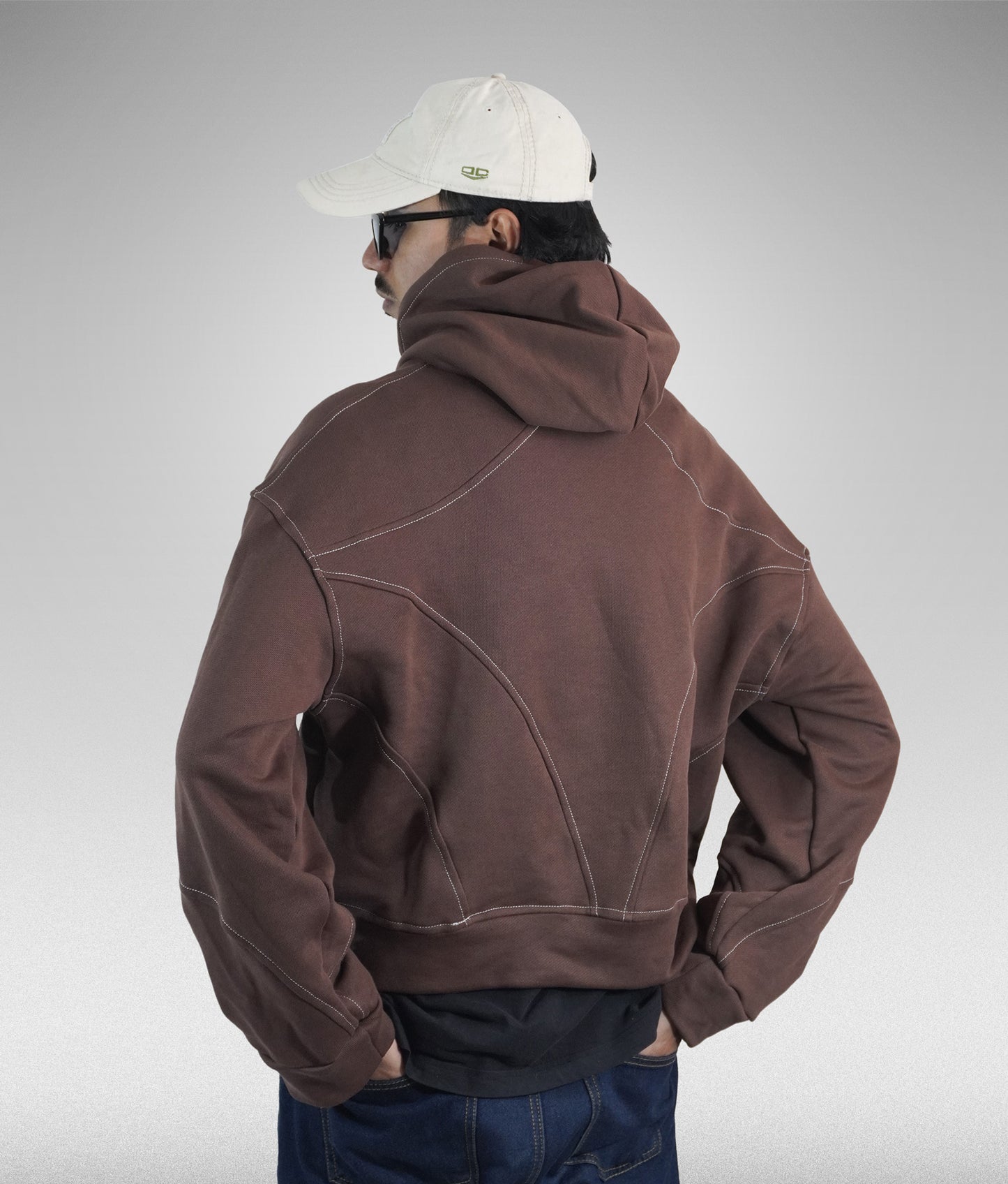 Star hoodie boxy fit - Cafe