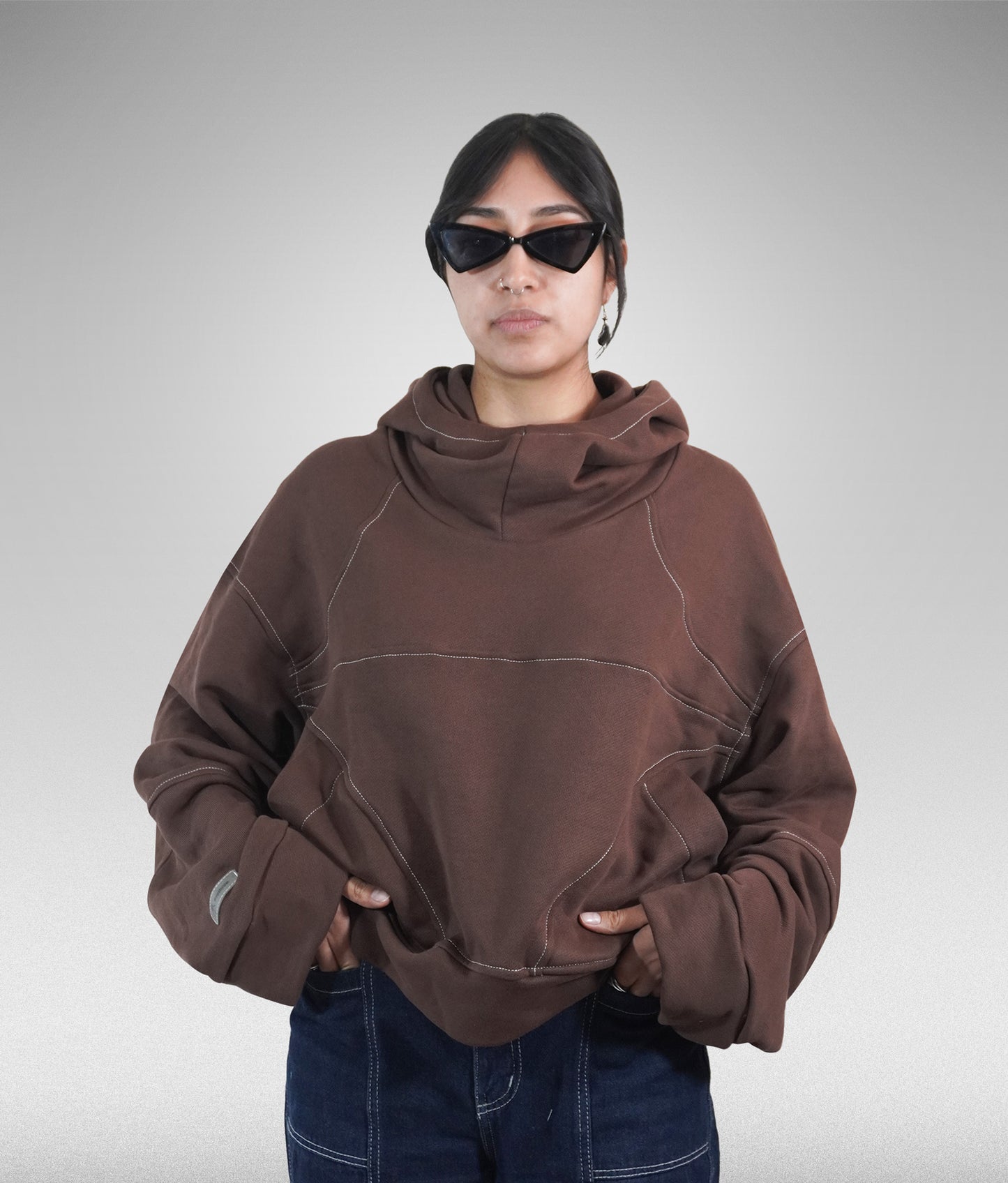 Star hoodie boxy fit - Cafe