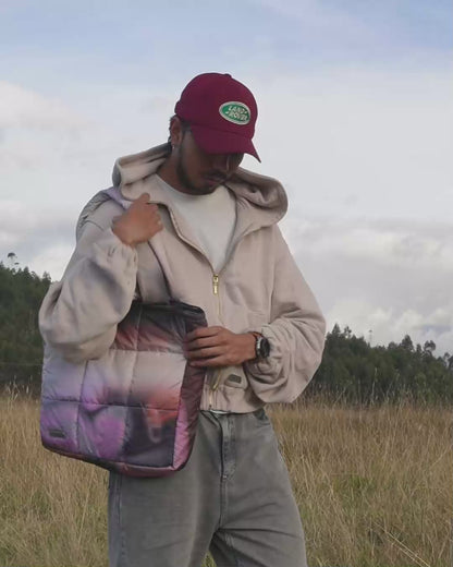 Experimental puffer totebag - Tornasol